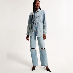 Abercrombie High Rise 90s Relaxed Jeans 👖 
Size 26/short